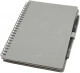 Slate reusable soft cover notebook and pen set (black ink)