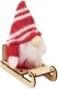 Päkapikk puidust saanil Frosty Sleigh