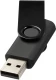Pöörleva logoplaadiga USB-mälupulk Metallic, 4 GB