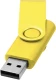 Pöörleva logoplaadiga USB-mälupulk Metallic, 4 GB